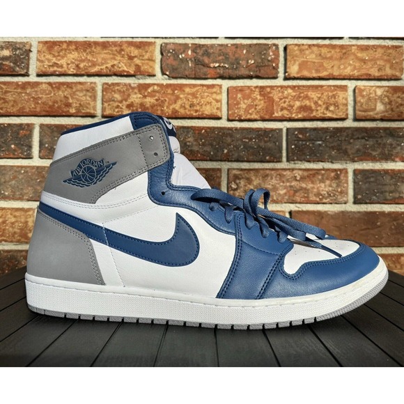 BRAND NEW 2023 NIKE AIR JORDAN 1 HIGH OG TRUE BLUE SZ 18‎ DZ5485 410 SNEAKERS - Picture 1 of 9